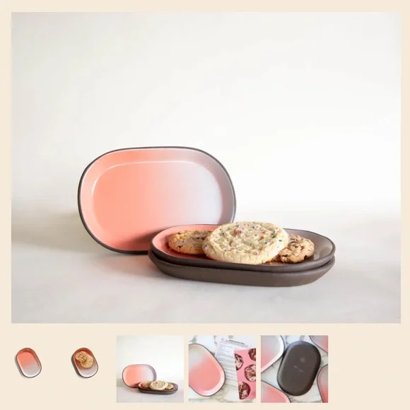 JONO PANDOLFI Oval Platter/Tray Creamsicle Ombre - Thumbnail 2